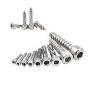 5-100 pièces DIN912 M1.7M2M2.3M2.5M3M3.5M4M5M6 en acier inoxydable 304 capuchon à tête hexagonale tasse autotaraudeuse meubles haut-parleur vis boulons(10MM_M5 10PCS)