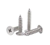5-100 Pièces M1.4-M8 Vis autotaraudeuses à tête plate hexagonale creuse en acier inoxydable, M4x45mm(20 pièces)