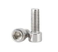 5-100 pièces M1.6-M8 acier inoxydable empreinte hexagonale creuse tête cylindrique vis à machine, M5x50mm(20 pièces)