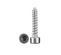 5-100 pièces M2/M2.5/M3/M4/M5/M6 acier inoxydable 304 vis auto-taraudante pour haut-parleur à tête cylindrique et douille hexagonale, M4x35mm