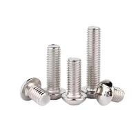 5-100 pièces M2 M2.5 M3 M4 M5 M6 M8 M10 10.9 vis hexagonale à tête ronde nickelée boulon à tête cylindrique vis à tête demi-ronde(25mm,M6 10pc)