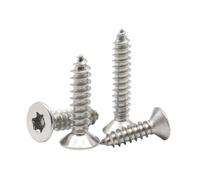 5-100 Pièces M2-M6 Vis autotaraudeuses à tête fraisée à entraînement étoilé avec tige en acier inoxydable, M4x45mm(20 pièces)
