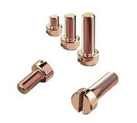 5-100 pièces M3 M4 M5 M6 M8 M10 couleur zinguée vis à tête cylindrique fendue plate ronde boulons(16mm,M8 (10PCS))