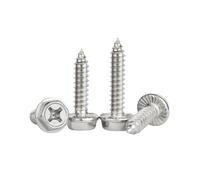 5-100 pièces M3-M8 acier inoxydable/acier au carbone empreinte cruciforme tête hexagonale à embase vis autotaraudeuses, M3x20mm(25 pièces)