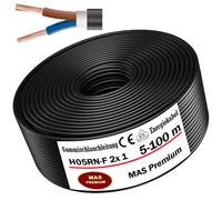 5-100M H05RN-F Câble En Caoutchouc Flexible 2x1 Pour Appareils
