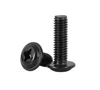 5-100pcs M1.4/M1.7/M2/M2.5/M3/M3.5/M4/M5/M6 Vis auto-taraudeuse à tête ronde à entaille croisée type-PWB en acier au carbone, M3x5mm