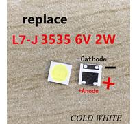 5-100PCS Pour L7-J Do-B articulation M SANXIN LED tout neuf 1W 3V 2W 6V 3535 2.4W cool blanc LCD rétro-éclairage application TV - Type TL7-J 3535 6V 100PCS