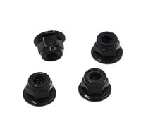 5/10pc M3 M4 M5 M6 M8 M10 M12 304 A2 Bride En Acier Inoxydable/acier Au Carbone Écrou De Blocage Nylon Insérer Autobloquant Nylock Contre-écrou(Black Carbon Steel,M4 10pcs)