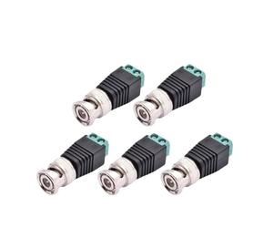 5/10pc Q9 Mâle Femelle Vis Fiche Connecteurs Connecteur Adaptateur Terminal Caméra De Surveillance Audio Vidéo TV(5pcs Male)