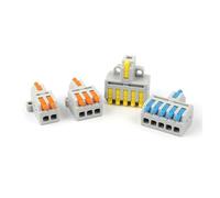 5/10PCS 1 In Multiple Out Quick Cable Connector With Screw Hole Compact Butt Push-in Splitter Splice Terminal Block NWPNLXEA(D1-4O,10PCS)