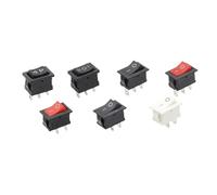 5/10Pcs 2 Pin 2 Position ON/OFF SPST Panel Rocker Switch AC 6A/250V 10A/125V Black KCD1 15 * 21mm NWPNLXEA(Momentary,10pcs)