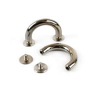 5/10pcs 20mm U Anneaux Boucle en métal pour Sac à Main Connecteur Sac Arc Pont Vis DIY Sac à Main Sangle Cintres Matériel Accessoires-20mm-5pcs,Argent