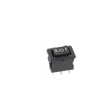 5/10PCS 21X15mm 3Pin Boat Car Rocker Switch 6A/250VAC 10A/125VAC Electrical equipment With Light Power Switch NWPNLXEA(Black ON-OFF-ON,10 PCS)