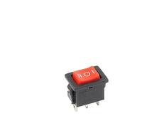 5/10PCS 21X15mm 3Pin Boat Car Rocker Switch 6A/250VAC 10A/125VAC Electrical equipment With Light Power Switch IDGTTLDF(Red ON-OFF-ON,One Size)