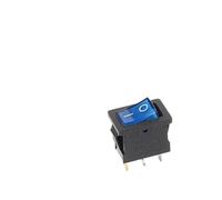 5/10PCS 21X15mm 3Pin Boat Car Rocker Switch 6A/250VAC 10A/125VAC Electrical equipment With Light Power Switch NWPNLXEA(With Blue Light,10 PCS)