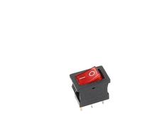 5/10PCS 21X15mm 3Pin Boat Car Rocker Switch 6A/250VAC 10A/125VAC Electrical equipment With Light Power Switch NWPNLXEA(With Red Light,10 PCS)