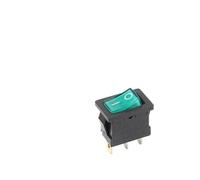5/10PCS 21X15mm 3Pin Boat Car Rocker Switch 6A/250VAC 10A/125VAC Electrical equipment With Light Power Switch NWPNLXEA(With Green Light,10 PCS)
