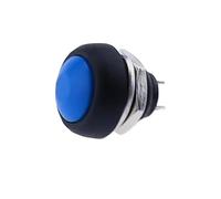 5/10pcs 33B Samll Push Button Round Head ON OFF Momentary Switch 2 Pin 12mm Power Reset Non-locking NWPNLXEA(Blau,10PCS)
