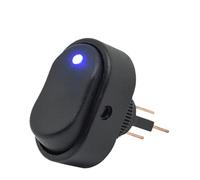 5/10pcs ASW-20D Auto Car Boat Rocker Switch ON OFF 12VDC 30A with Dot LED Illuminated Red Green Blue Yellow Button T85 Switch(Green LED,5pcs)