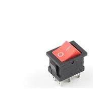 5/10Pcs Rocker Switch 2/3 Position 6PIN 6A/250V 10A/125V Electrical Equipment With Light Power Switch Boat Power Rocker Switch NWPNLXEA(Red Black,10 PCS)