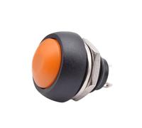 5/10pcs Waterproof Small Push Button Switch 33B 2 Pin Round Head ON OFF Momentary Self Reset Blue Red Green Black NWPNLXEA(Orange,10pcs)