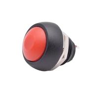 5/10pcs Waterproof Small Push Button Switch 33B 2 Pin Round Head ON OFF Momentary Self Reset Blue Red Green Black NWPNLXEA(Rot,10pcs)
