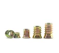 5-10pcs Wood Threaded Insert Nut M6-M10 Zinc Plated Hex Socket Drive Head Furniture Nuts Carbon Steel(M6x15 10pcs)