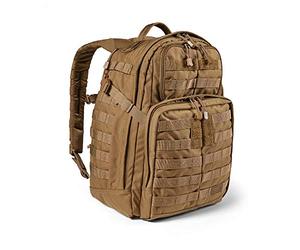 5.11 - Sac à Dos Tactique Marron - Etanche - Robuste - Fonctionnel - Trekking - Mission - 20 Compartiments - Emplacement pour Réservoir d'Hydratation - Modèle Rush 24 2.0