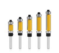 5/15 pièces 0,63 cm modèle de roulement à mortaiser fraise à bout droit outil de nettoyage de garniture affleurante outil d'installation de fraise à bois