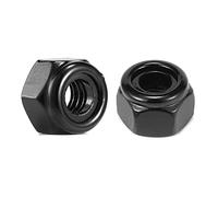 5/16-18 Écrous de verrouillage hexagonaux en nylon 50 pièces 304 en acier inoxydable, entraînement hexagonal, finition brillante, oxyde noir SG TZH