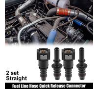 5/16 à 10.5mm Droit Voiture Carburant Tuyau Rapide Libération Connecteur 2 Ensemble