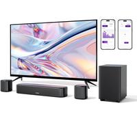 5.1Ch Barre De Son, Barre De Son Tv Avec Caisson De Basse Et 2 Haut-Parleurs Surround, Barres De Son Avec Système De Son Surround Virtuel Pour Tv, App Contrôle, Pour Home Cinema, Aura A30