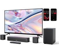 5.1Ch Barre De Son,Barre De Son Tv Avec Caisson De Basse Et 2 Haut-Parleurs Surround,Barres De Son Avec Système De Son Surround Virtuel Pour Tv,App Contrôle,Pour Home Cinema,Aura A30