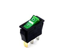 【5-1PCS】KCD3,Rocker Switch,ON-OFF,Copper Point,3 Pin,Electrical Equipment With Light Power Switch,16A 250VAC/ 20A 125VAC,Button(Green light)