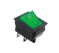 【5-1PCS】KCD4 Interrupteur à bascule marche/arrêt 6 broches avec LED 4 16A 250V 220V T85 20A Petit 6 broches 4 broches Lumière for 2 positions 220 230V Lampe 10A(4Pin Green Light,3PCS)