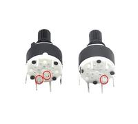 【5-1PCS】SR16 Plastique 16MM Interrupteur à bande rotative 2 pôles 3 4 positions 1 pôle 5 6 8 positions Longueur de la poignée 15MM Interrupteur à bande d'axe(1 Pole 8,1PCS)