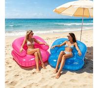 5/2/1 pièce Canapé gonflable portable transparent et moelleux, canapé d'air en PVC durable à gonflage rapide, sans pompe requise, étanche et imperméable, pliable et léger pour le camping, le pique-niq