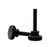 5/2 pièces M3 M4 M5 M6 M8 DIN464 GB834 noir moleté tête de marche haute serrer à la main vis pouce boulon rideau mur verre ajuster(18mm,M3 (5pcs))
