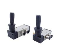 5/2 Way Pneumatic Hand Valve 4H210-08 4H310-10 4H410-15 With Silencer & Air Fittings 4mm/6mm/8mm/10mm Flow Control Manual Valve(4H210-08,With 12mm fittings)