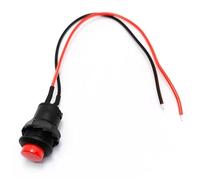 5/20/100 PIÈCES 12MM Bouton Rond Avec Câble 20CM Autobloquant DS-428/427 Bouton-Poussoir À Réinitialisation Automatique(Red,SELF LOCKING_20PCS)