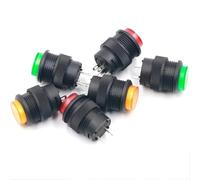 5/20/100 PIÈCES R16-503AD/BD Bouton Poussoir Réinitialiser Interrupteur Autobloquant Rond 4Pin 2Pin 16MM Interrupteur Avec Lumière LED 3V(LED Red,100PCS_SELF-LOCKING)