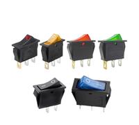 5/20/100PCS KCD3 Rocker Switch With LED ON OFF 16A250VAC/20A125VAC 3Pin Electrical Equipment Power Switch buttons Home/industry ICXLPMC(2P Black,100PCS)