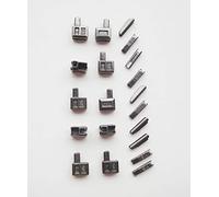 #5 20 boîtes de fixation de fermeture à glissière métallique et broches de fermeture à glissière, poches de réparation de bloc de glissière d 'arrêt au bas de la fermeture à glissière (Gun metal)