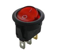 5/20 pièces interrupteur à bascule rond marche/arrêt LED éclairé tableau de bord de voiture tableau de bord bateau Van 12V 24V / 6A 250V / 10A 125V 2/3/4PIN interrupteur 20MM(Silver,5PCS)