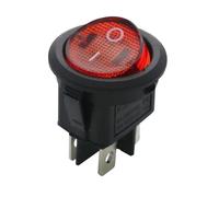 5/20 pièces interrupteur à bascule rond marche/arrêt LED éclairé tableau de bord de voiture tableau de bord bateau Van 12V 24V / 6A 250V / 10A 125V 2/3/4PIN interrupteur 20MM(Army green,20PCS)