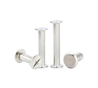 5-20 pièces M2/M3/M4/M5 Vis à tête cylindrique Phillips Chicago en acier inoxydable pour livre, sac en cuir, M3x10mm,OD 4(10sets)