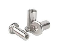 5-20 pièces M3/M4/M5/M6/M8 304 écrous borgnes à tête plate à six pans creux en acier inoxydable