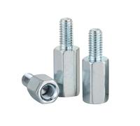 5-20 pièces M3/M4/M5/M6/M8 mâle à femelle en acier au carbone hexagone entretoise pilier pour carte mère PCB, M6x20+10mm(10pcs)