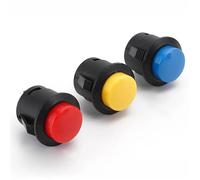 5/20 PIÈCES R13-507 Snap on Bouton Interrupteur 16MM Rond Auto Réinitialisation Push Switch Panneau De Montage 3A125V/1.5A250VAC(Green,5PCS)