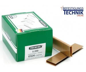 5.200 agrafes Prebena ES26CNKHA galvanisées pour 2XR-ES40 2P-ES40SDS KL-17